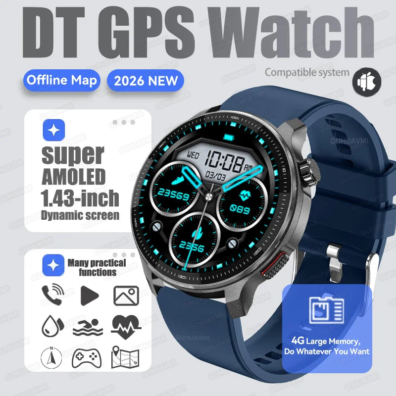 4G GPS Smartwatch Offline Maps App Market Waterproof Sports