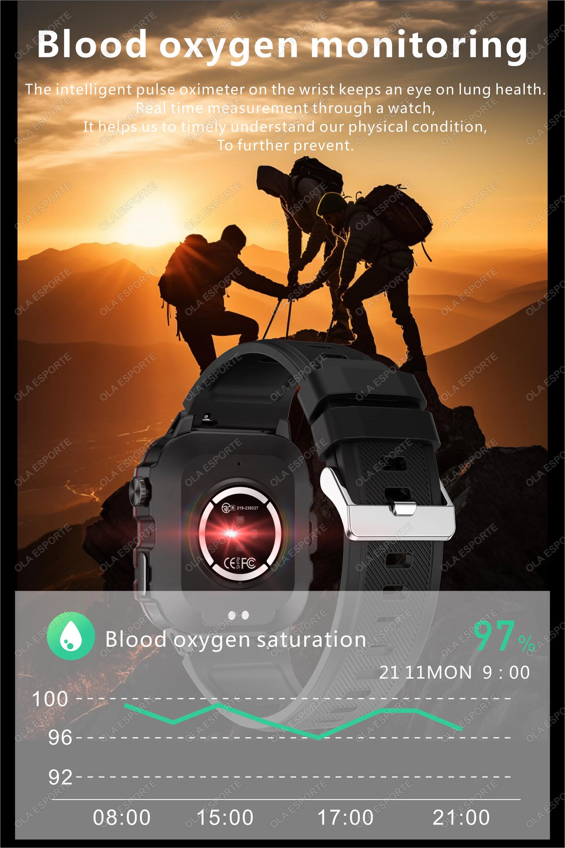 2025 Huawei/Xiaomi Military GPS Smartwatch – Waterproof with Flashlight