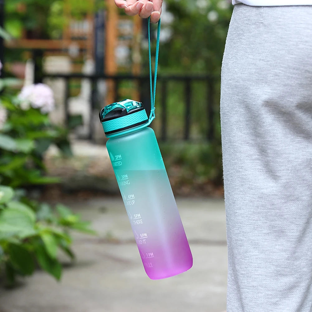 1000ml Leakproof Sports Water Bottle with Straw