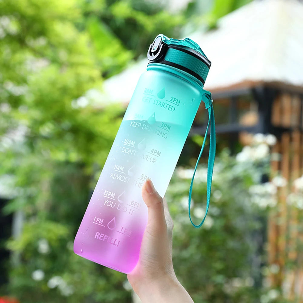 1000ml Leakproof Sports Water Bottle with Straw
