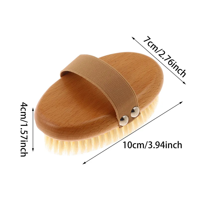 Natural Boar Bristle Bamboo Body Brush – Dry & Wet Exfoliating