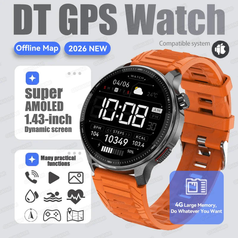 4G GPS Smartwatch Offline Maps App Market Waterproof Sports