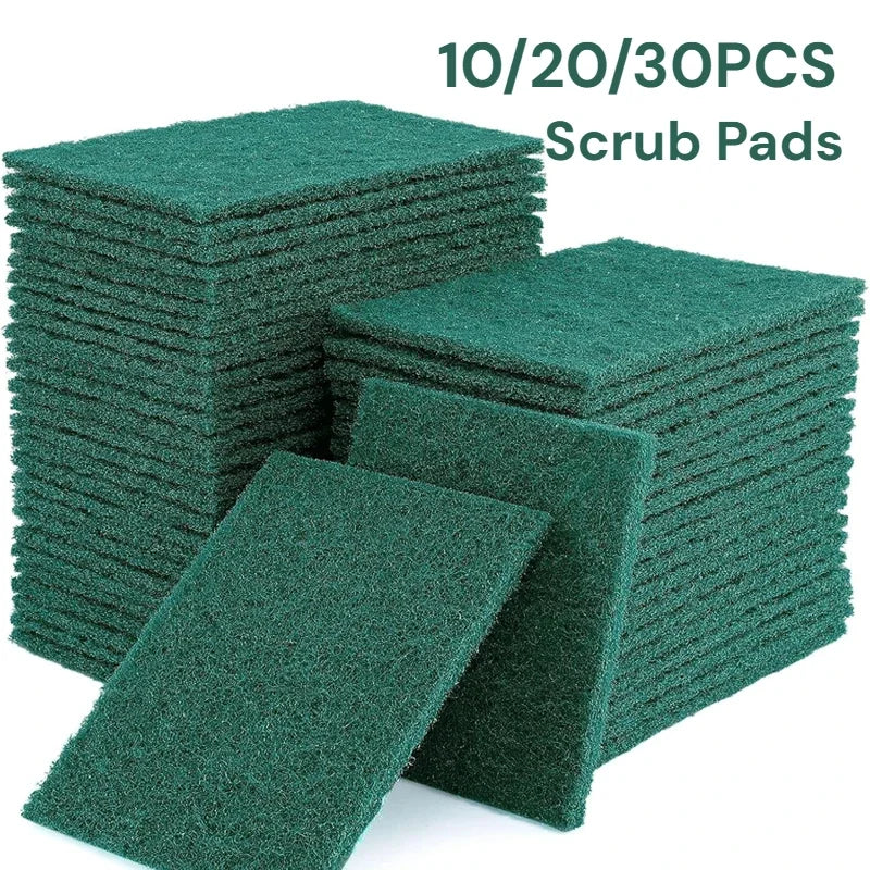 10/20/30pcs Non-Scratch Kitchen Scrub Pads – Reusable Dish & Pot Cleaners