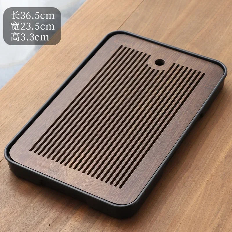 Portable Bamboo Tea Tray – Kung Fu Tea Set Drainage Tray
