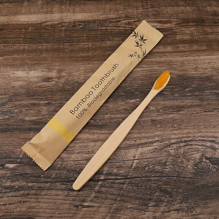 10pcs Colorful Bamboo Toothbrush Set