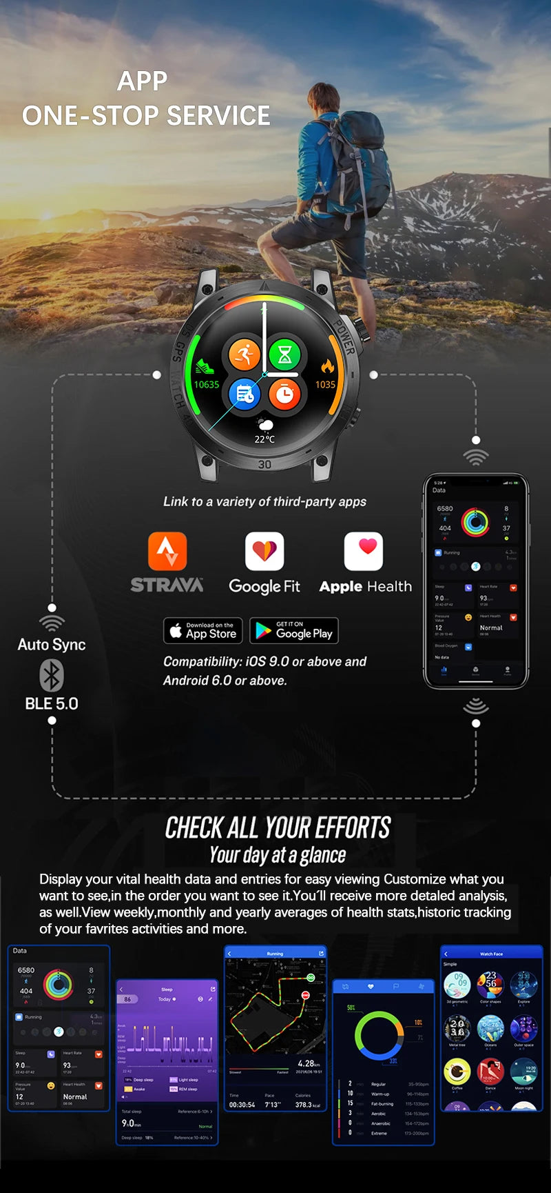 NORTH EDGE 2025 GPS Sport Smartwatch