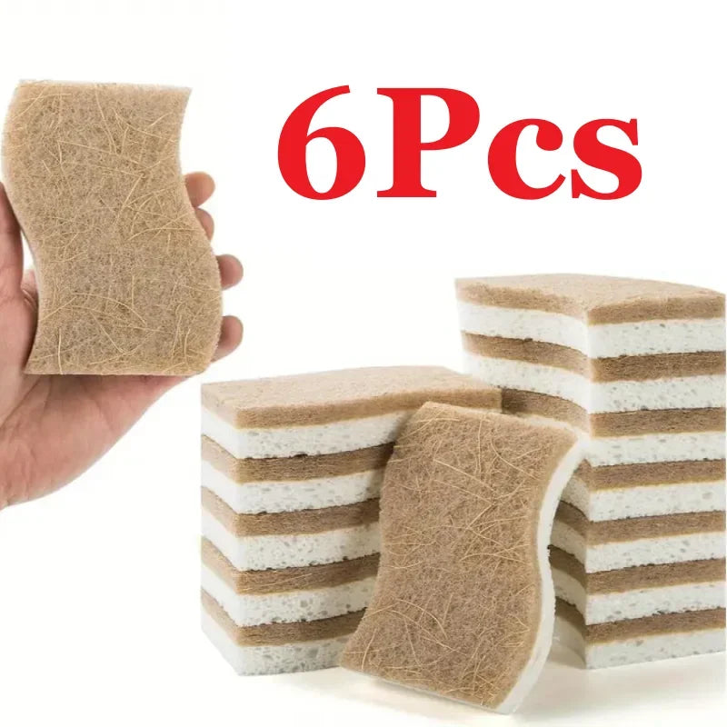 Natural Cellulose Coconut Scrubber Sponges for Kitchen Dish Cleaning