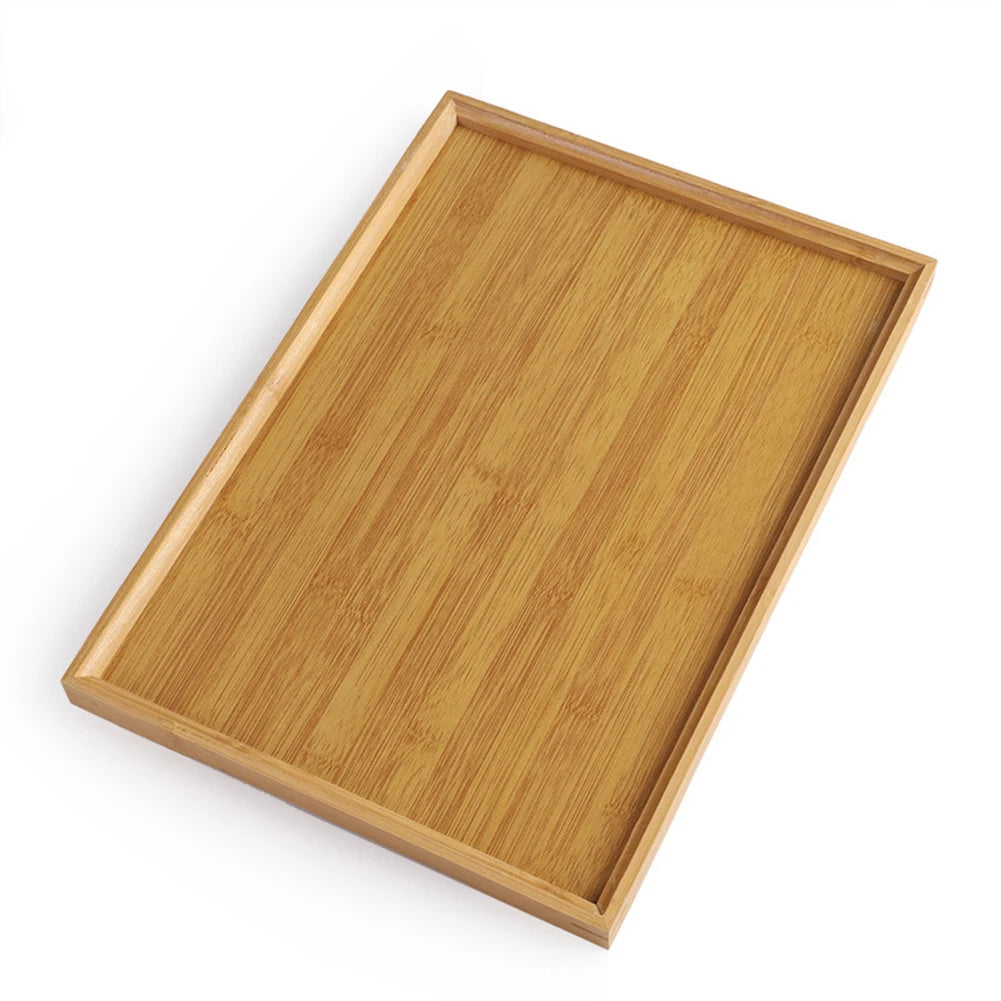 Bamboo Wooden Serving Tray – Rectangular Tea & Food Tray