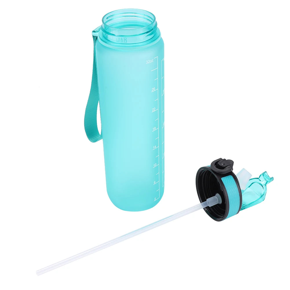 1000ml Leakproof Sports Water Bottle with Straw