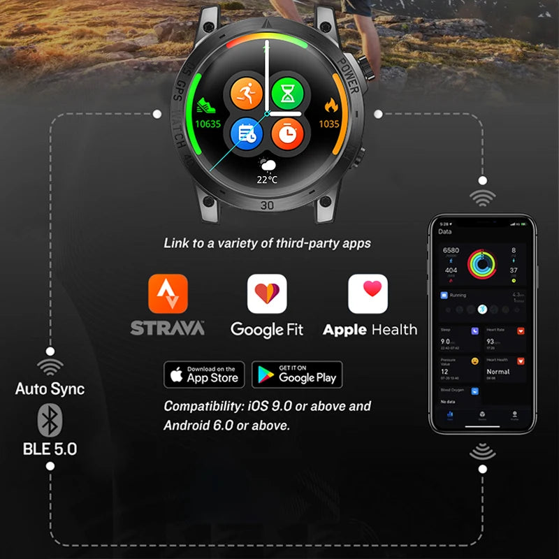 NORTH EDGE 2025 GPS Sport Smartwatch