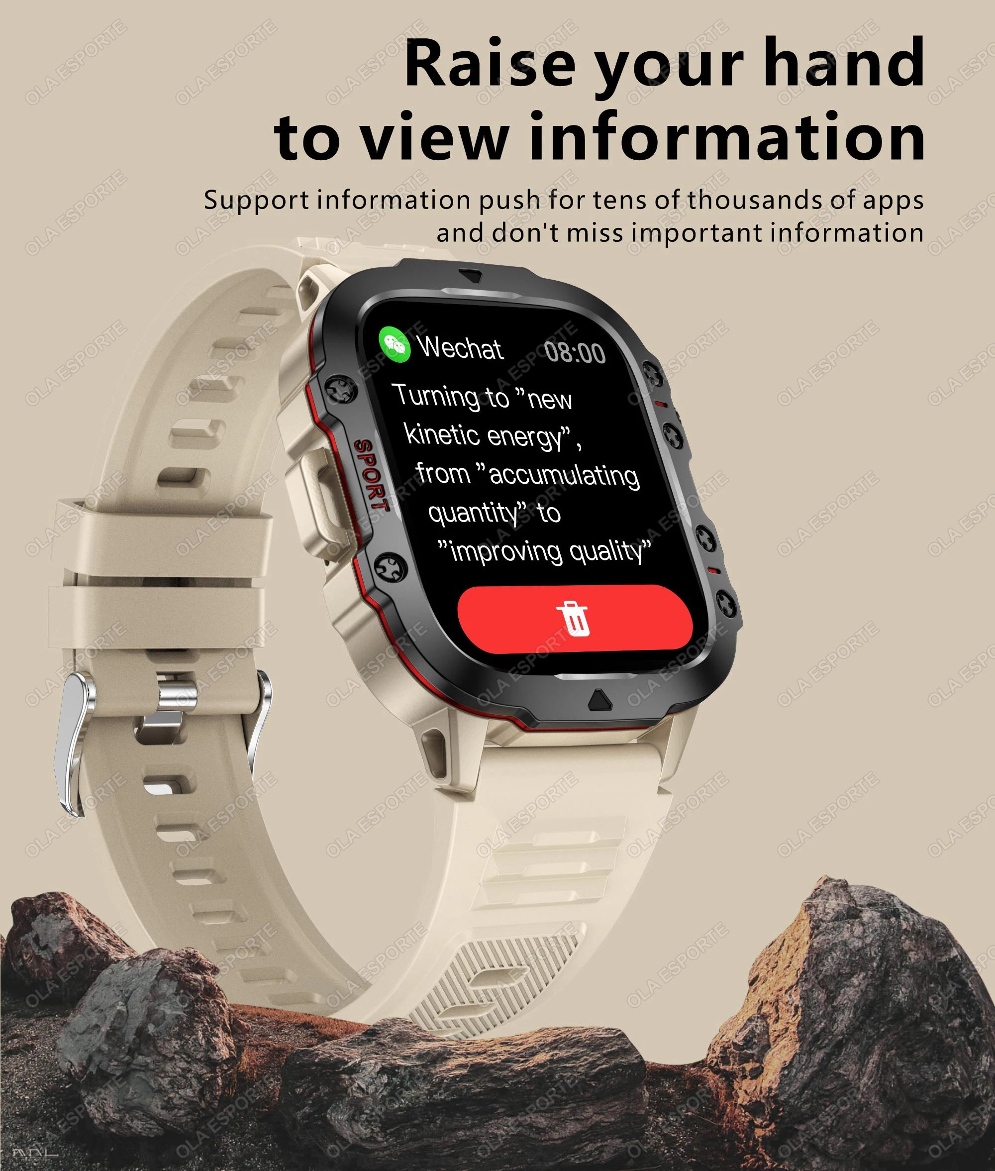 2025 Huawei/Xiaomi Military GPS Smartwatch – Waterproof with Flashlight