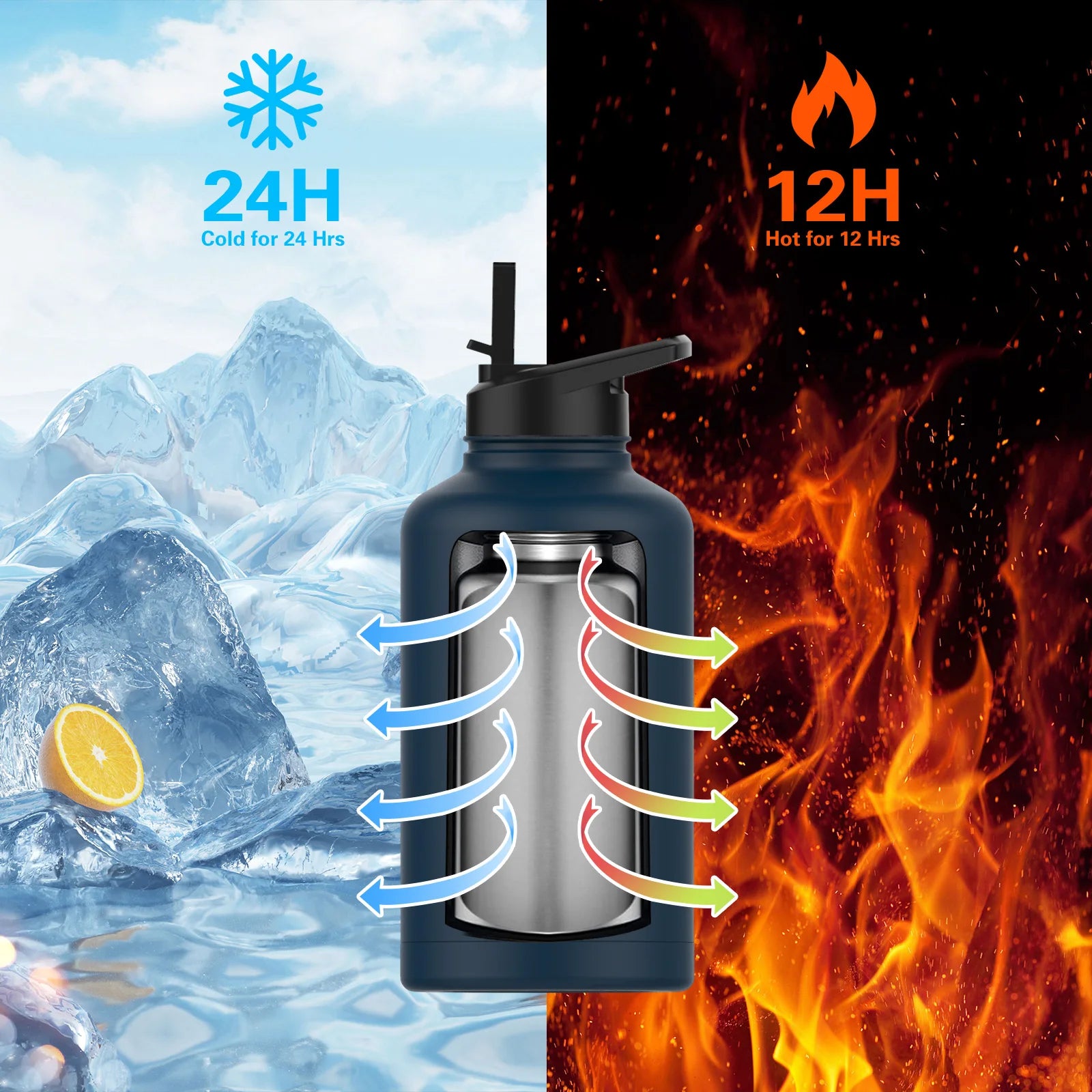 900ML Stainless Steel Thermal Mug with Handle – Insulated Tumbler