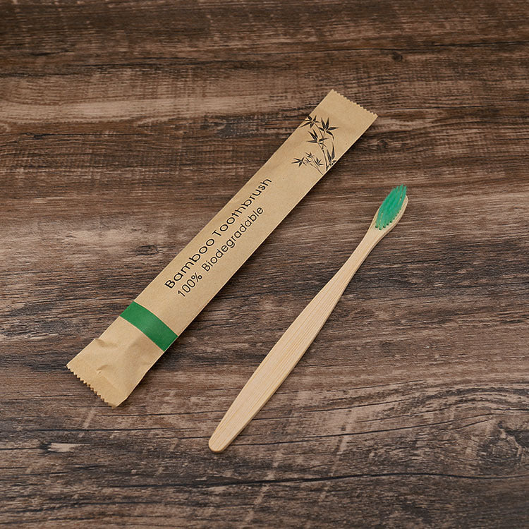 10pcs Colorful Bamboo Toothbrush Set