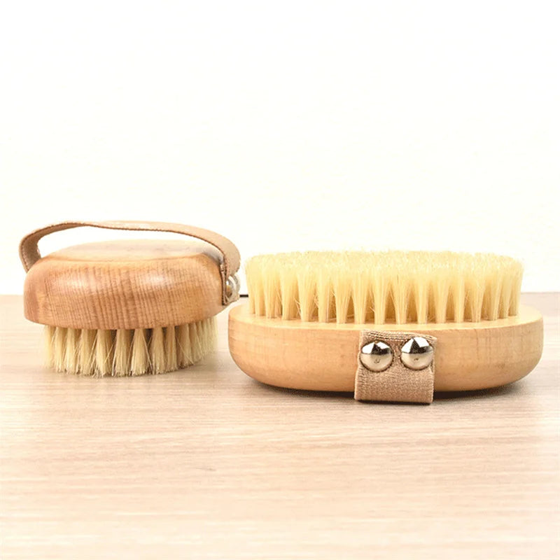Natural Boar Bristle Bamboo Body Brush – Dry & Wet Exfoliating