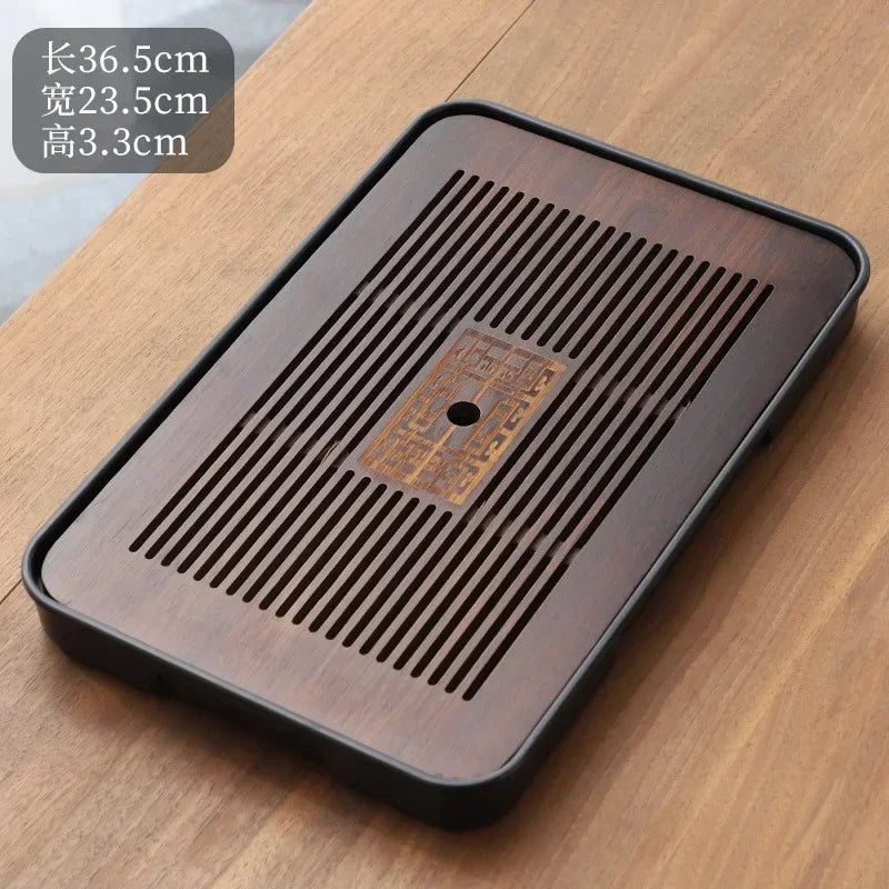 Portable Bamboo Tea Tray – Kung Fu Tea Set Drainage Tray