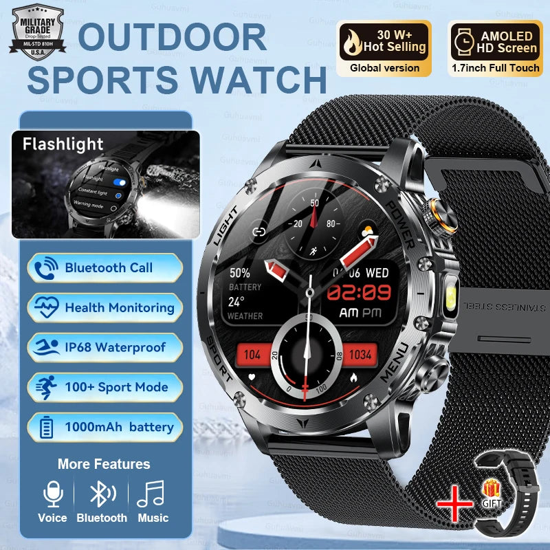 T-REX3 Smartwatch GPS 10ATM Waterproof 1000mAh Battery Men