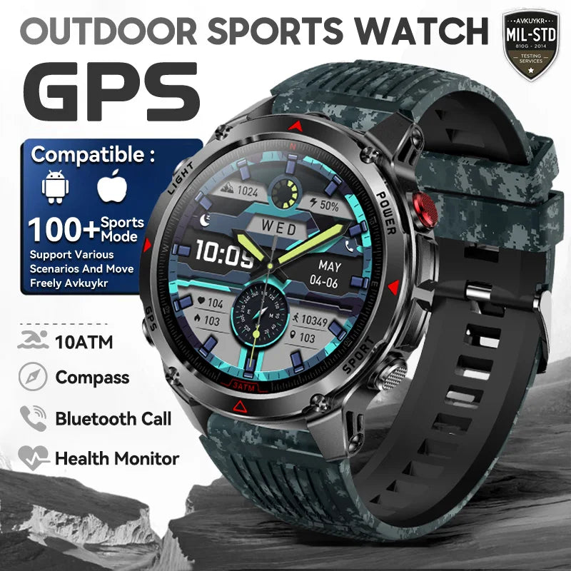 T-Rex 3 Pro Military GPS Smartwatch 10ATM AMOLED Men