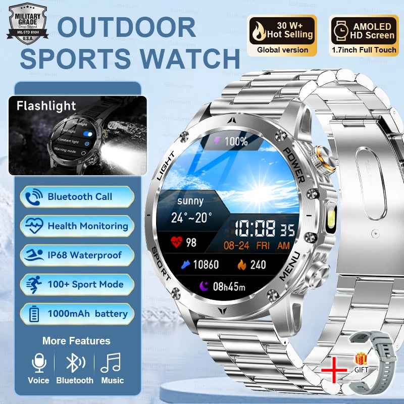 T-REX3 Smartwatch GPS 10ATM Waterproof 1000mAh Battery Men