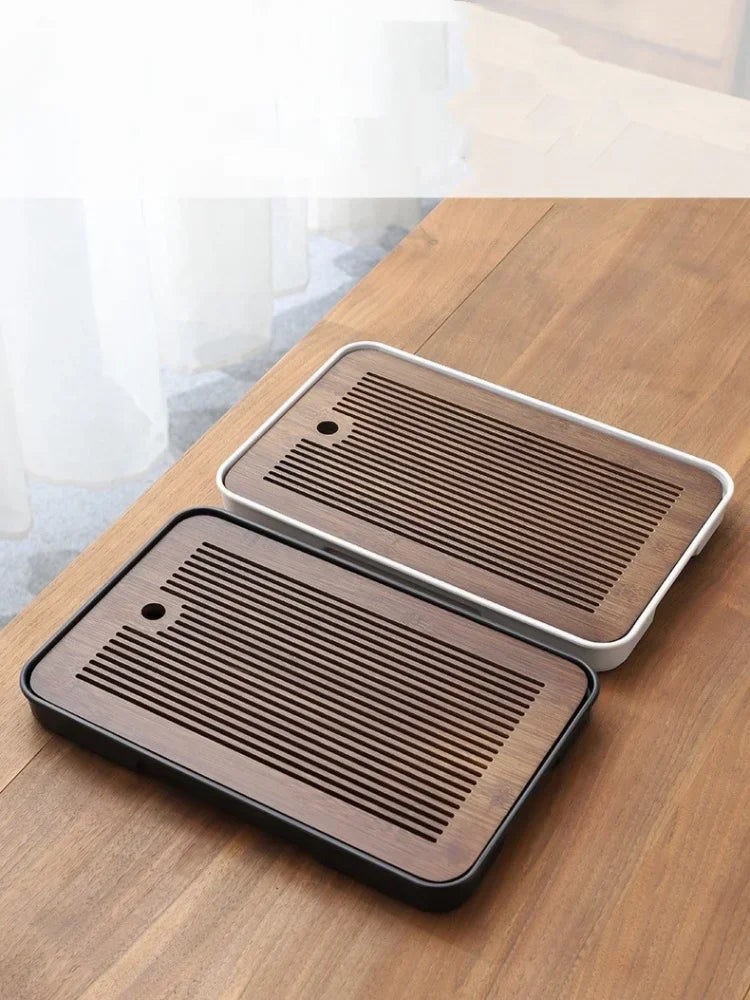 Portable Bamboo Tea Tray – Kung Fu Tea Set Drainage Tray