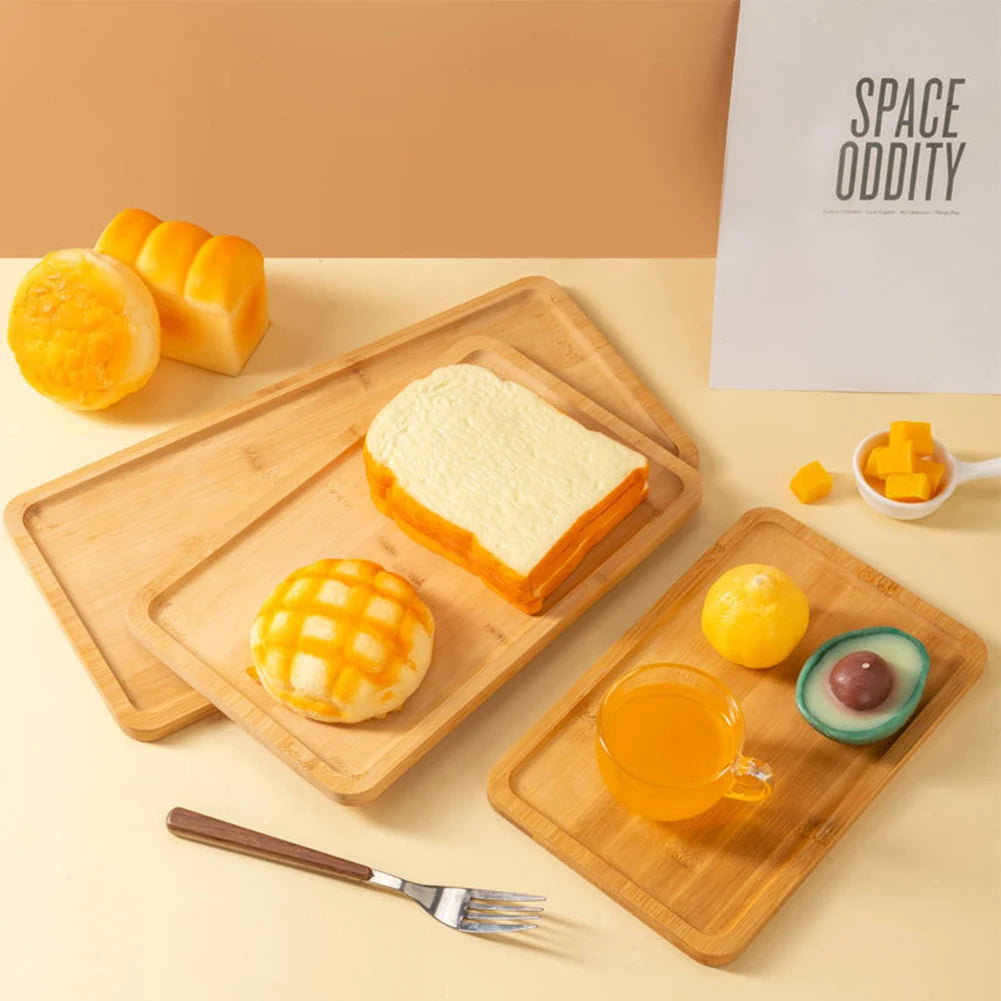 Bamboo Wooden Serving Tray – Rectangular Tea & Food Tray