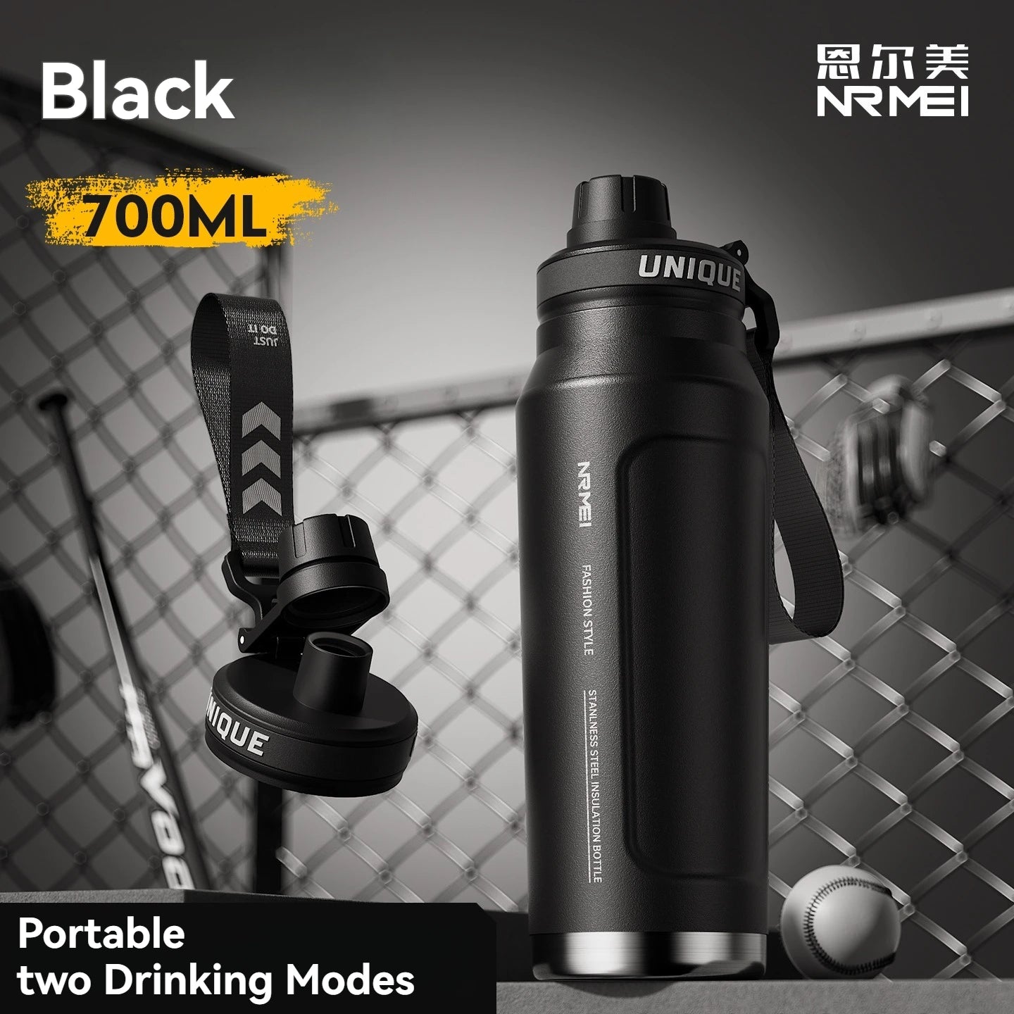 1L Stainless Steel Insulated Water Bottle with Handle Thermos