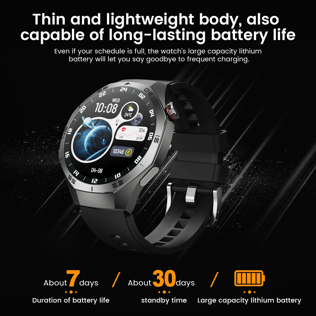 2025 Huawei GT5 Pro Smartwatch – HD AMOLED, GPS, Heart Rate