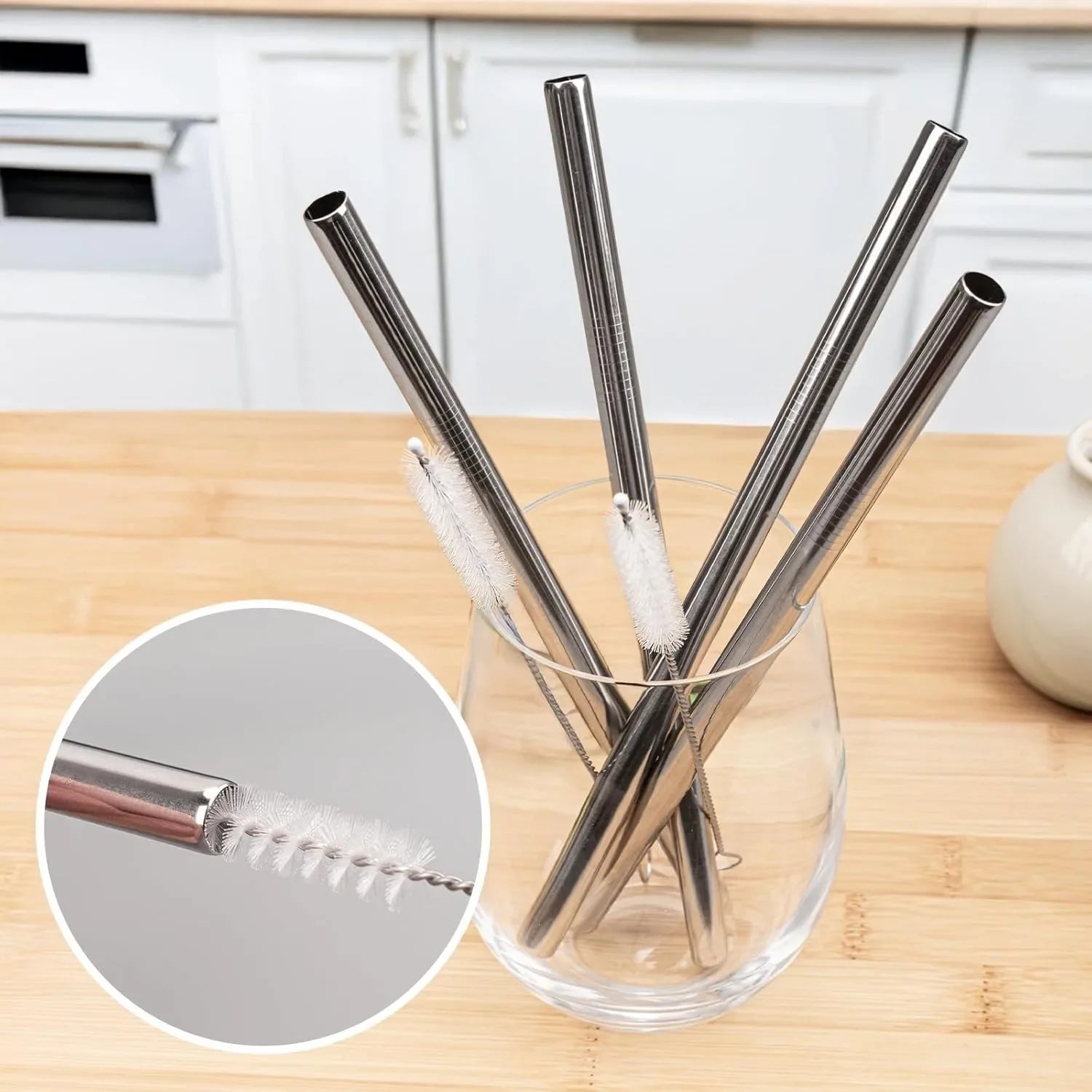 Metal Replacement Straws for Owala Bottles 24–32oz Stainless Steel Set