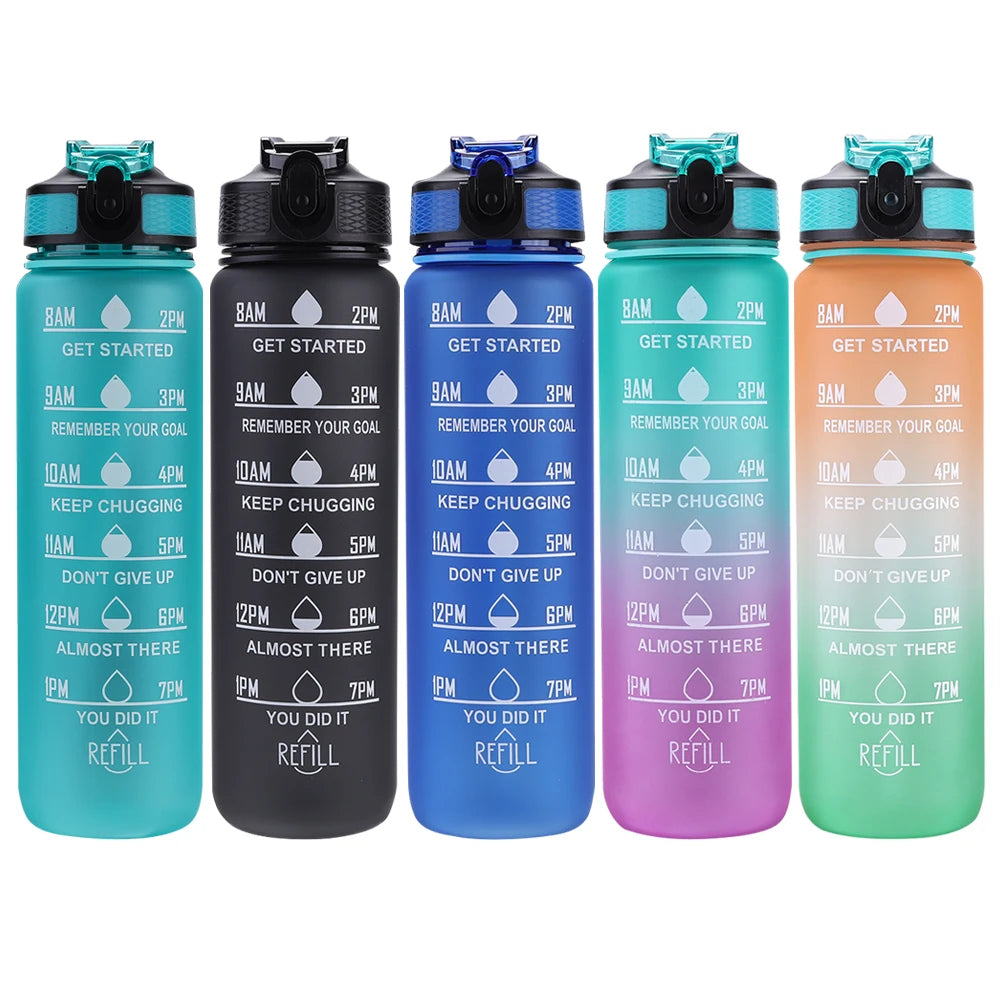 1000ml Leakproof Sports Water Bottle with Straw
