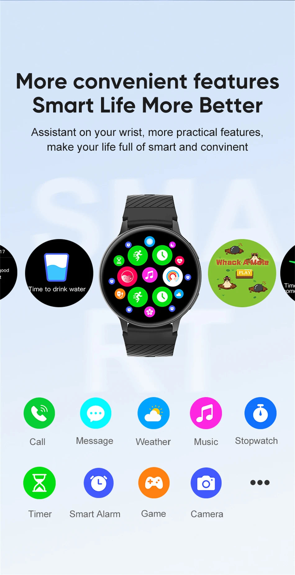 LIGE Bluetooth Call Smartwatch – Custom Dial, Fitness Tracker