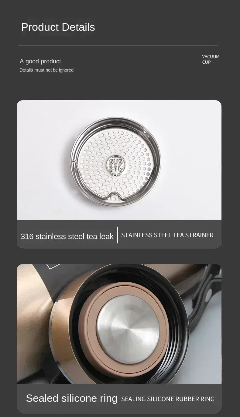 1L Stainless Steel Thermal Bottle – Hot & Cold Vacuum Flask