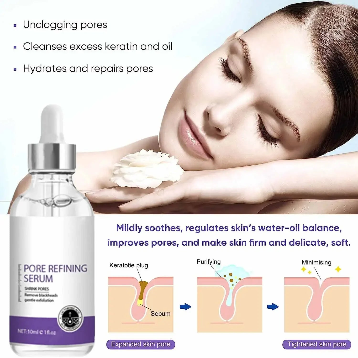 Pore Shrinking Serum – Facial Tightening & Minimizing Essence