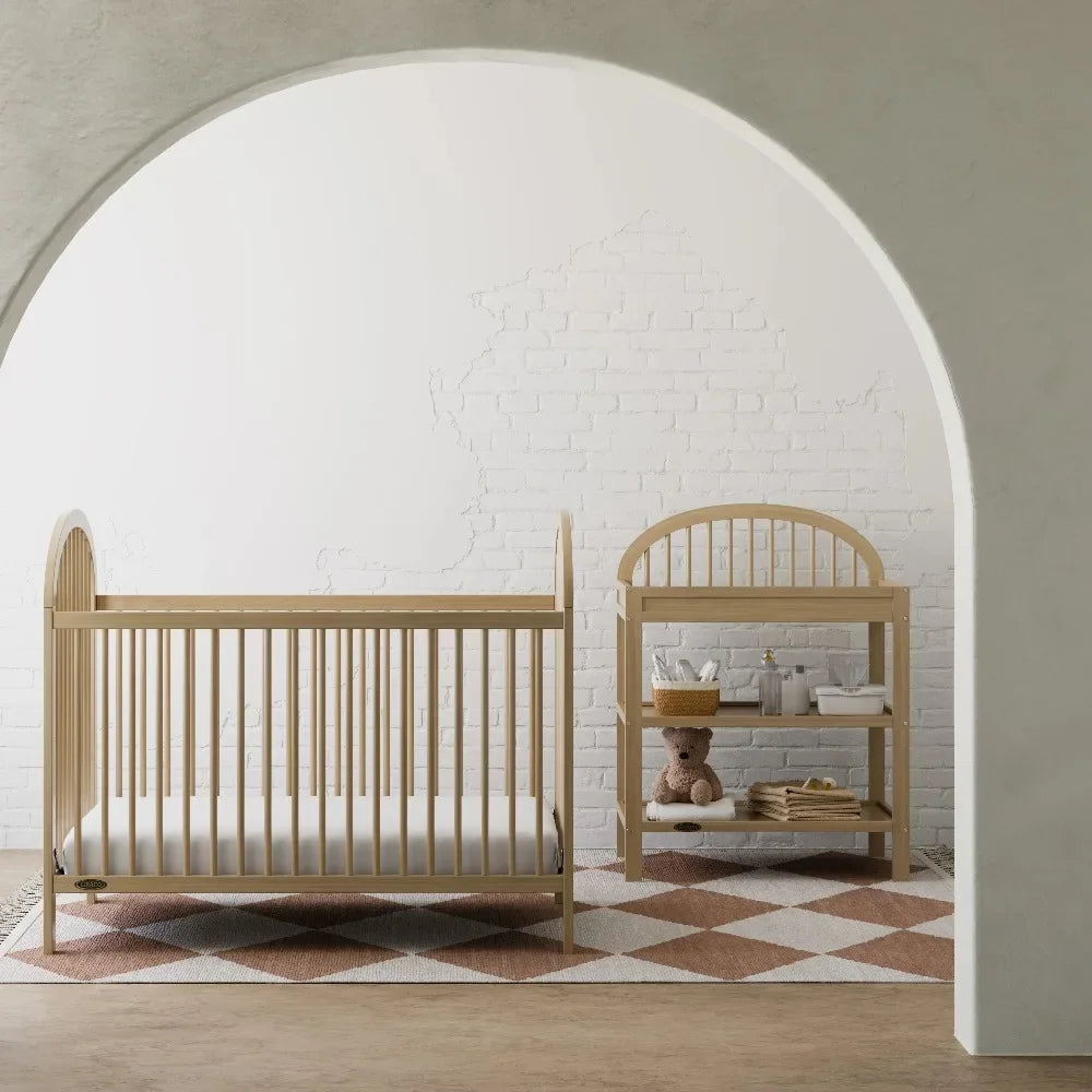 3-in-1 Convertible Baby Crib – Driftwood Finish
