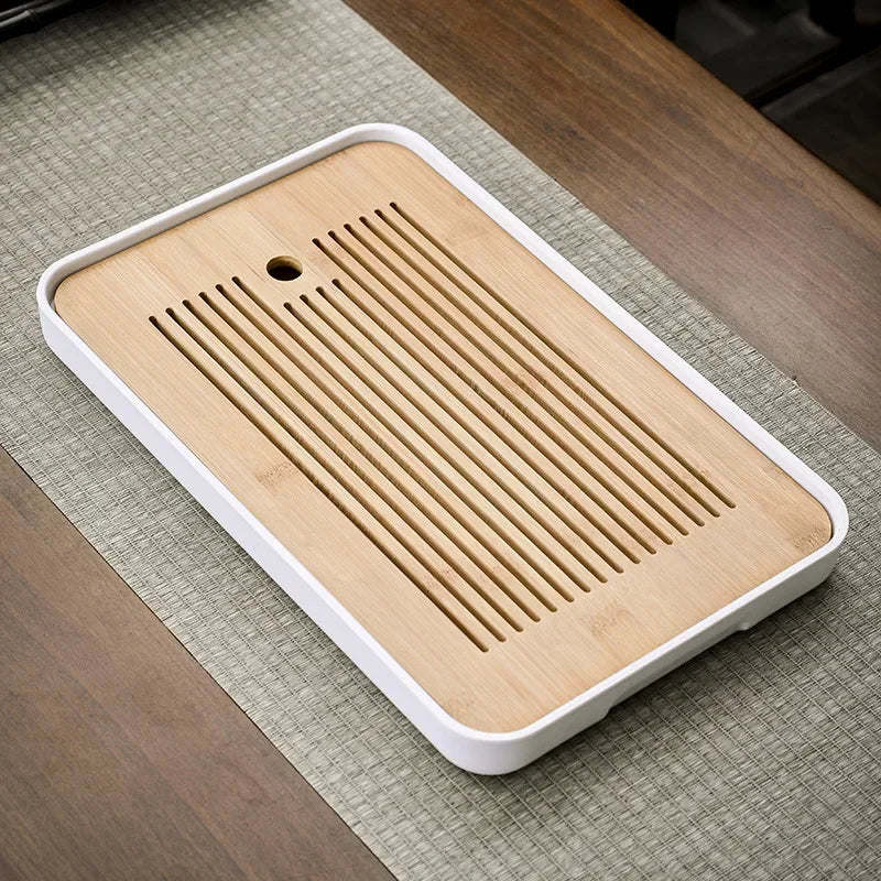 Portable Bamboo Tea Tray – Kung Fu Tea Set Drainage Tray