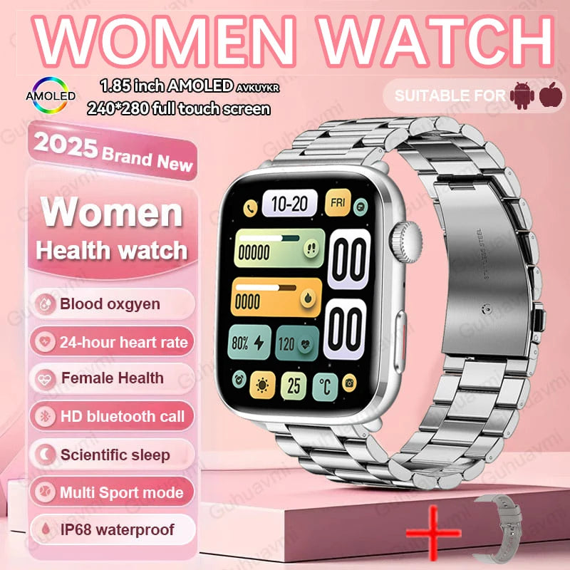 AI Smart Health Watch ECG HRV Blood Pressure Monitor NFC
