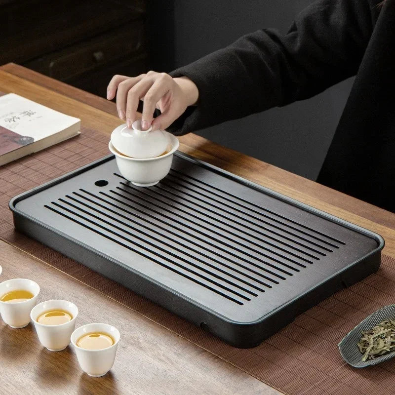 Portable Bamboo Tea Tray – Kung Fu Tea Set Drainage Tray