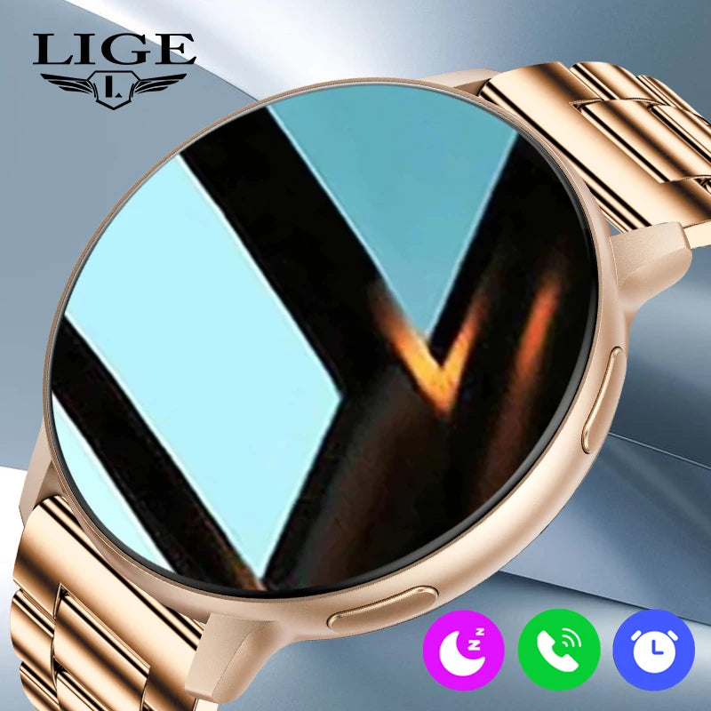 LIGE Bluetooth Call Smartwatch – Custom Dial, Fitness Tracker