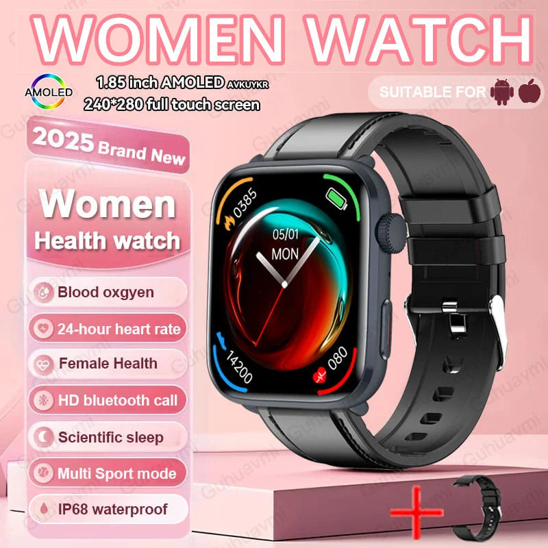 AI Smart Health Watch ECG HRV Blood Pressure Monitor NFC