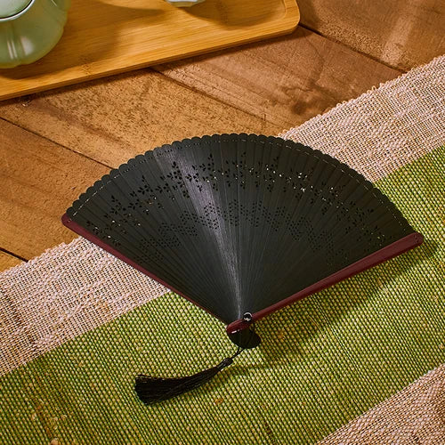 Chinese Style Bamboo Folding Fan Portable Retro Hand Fan