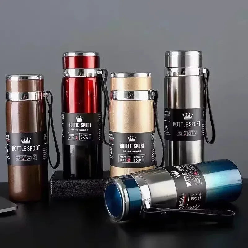1L Stainless Steel Thermal Bottle – Hot & Cold Vacuum Flask