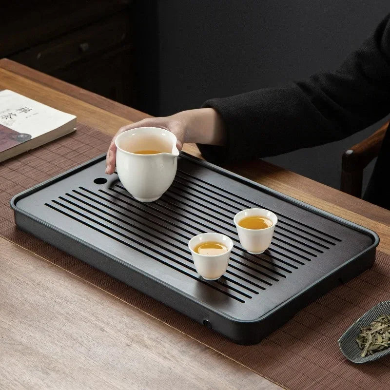 Portable Bamboo Tea Tray – Kung Fu Tea Set Drainage Tray