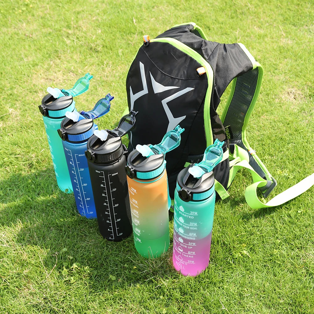 1000ml Leakproof Sports Water Bottle with Straw