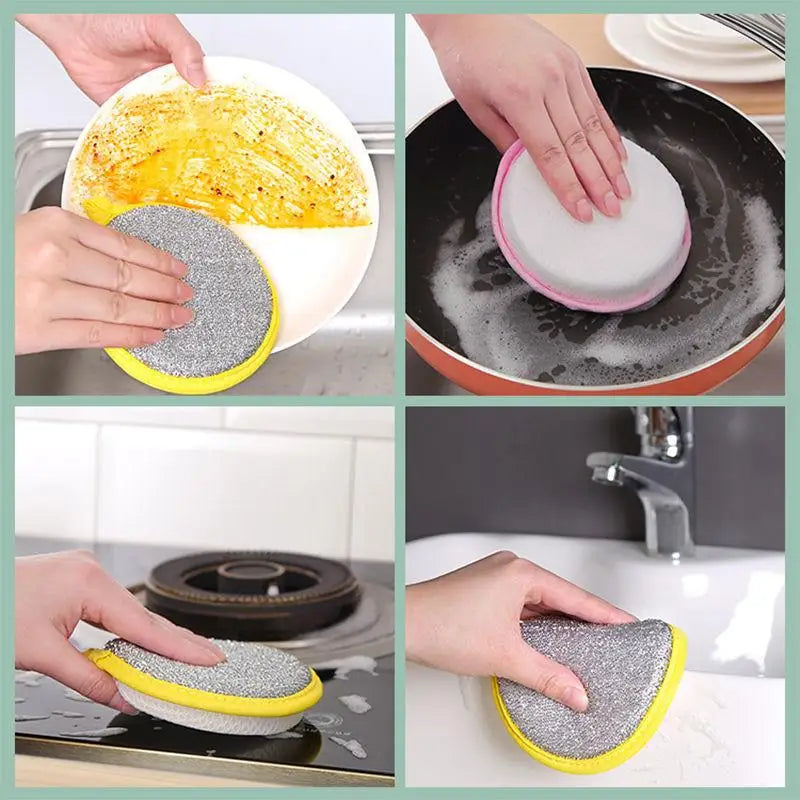 3/5/10PCS Double-Sided Dishwashing Sponges