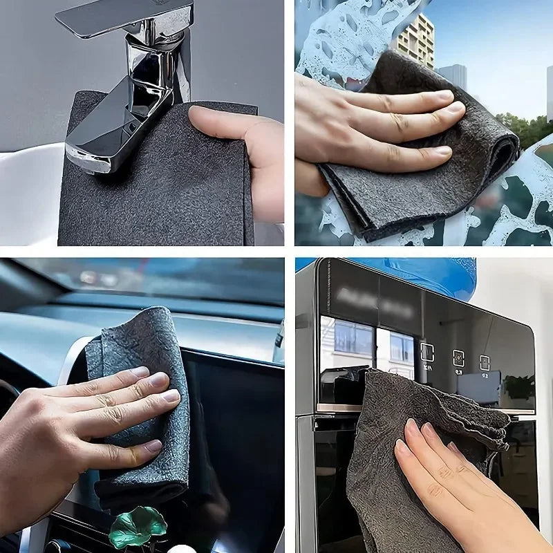 Reusable Microfiber Magic Cleaning Cloths for Home and Car