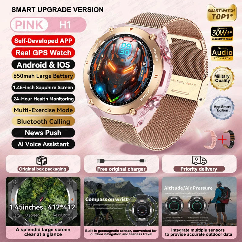 2025 Xiaomi GPS Sports Smartwatch – Waterproof with Bluetooth Call