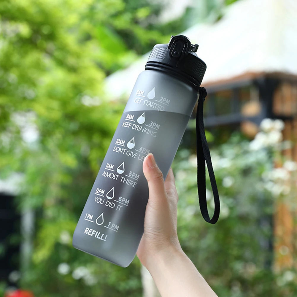 1000ml Leakproof Sports Water Bottle with Straw