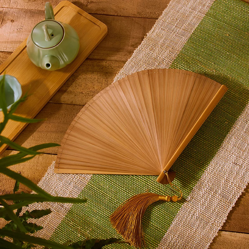 Chinese Style Bamboo Folding Fan Portable Retro Hand Fan