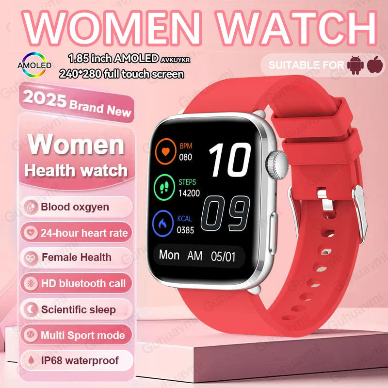 AI Smart Health Watch ECG HRV Blood Pressure Monitor NFC