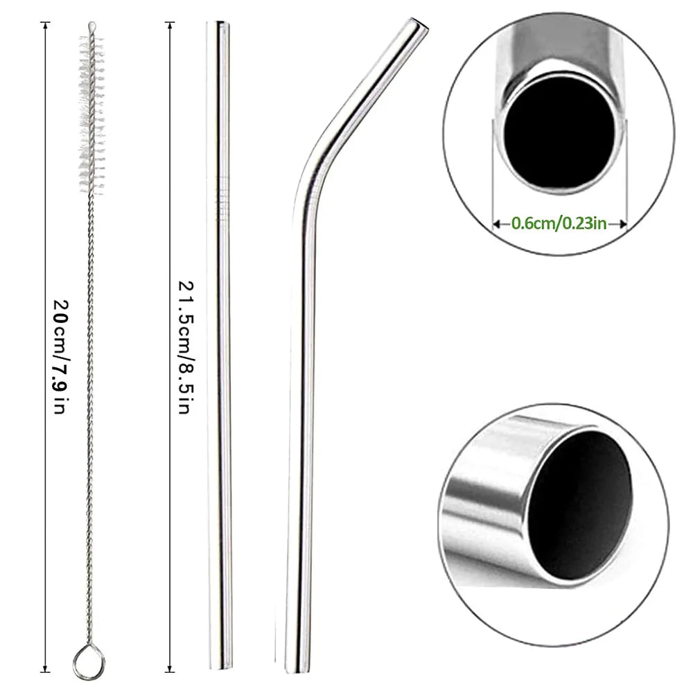 UPORS Reusable Stainless Steel Straws