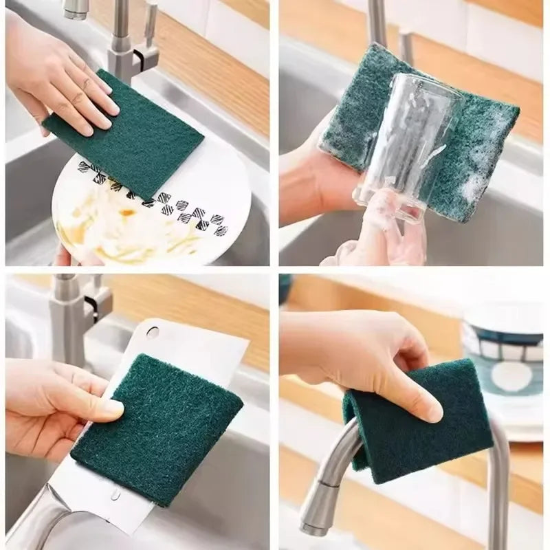 10/20/30pcs Non-Scratch Kitchen Scrub Pads – Reusable Dish & Pot Cleaners