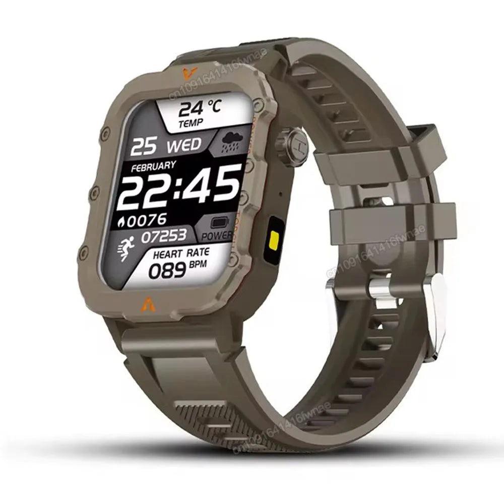 2025 Huawei/Xiaomi Military GPS Smartwatch – Waterproof with Flashlight